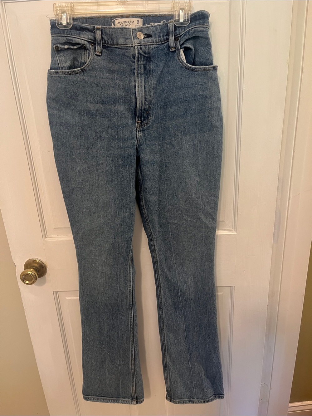 Abercrombie & Fitch The 70’s Vintage Flare Ultra High Rise in Blue Denim